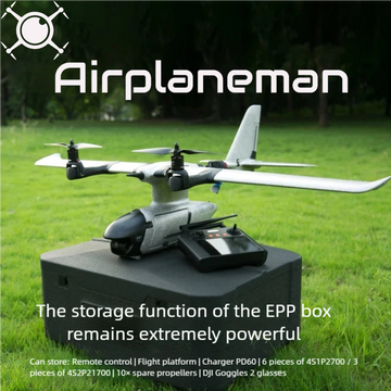 Vertical Takeoff and Landing Fixed-Wing FPV Drone Modular, Multifunctional, Long Endurance for Aerial Photography